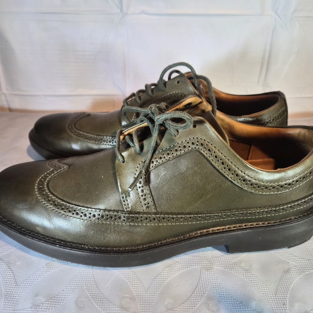 Men's Fitflop Classic Leather Wingtip Shoes Size 11 Pre-owned - Picture 2 of 7